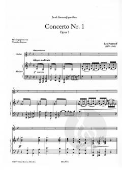 Concerto Nr. 1 op. 1 von Leo Portnoff für Violine und Klavier im Alle Noten Shop kaufen