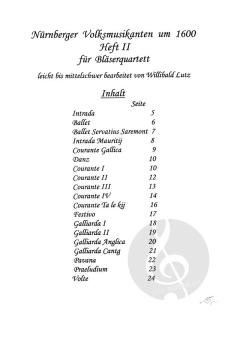 Nürnberger Volksmusikanten um 1600 - Heft 2 (Willibald Lutz) 