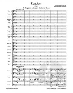 Requiem op. 89 von Antonín Dvorák für Soli, Chor und Orchester im Alle Noten Shop kaufen (Partitur)