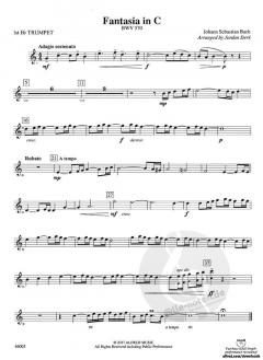 Fantasia in C BWV 570 von Johann Sebastian Bach (Download) 