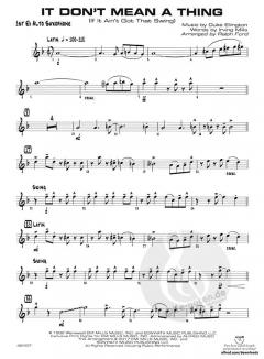 It Don't Mean A Thing von Duke Ellington (Download) 