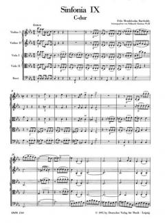 Sinfonia 9 C-dur von Felix Mendelssohn Bartholdy 