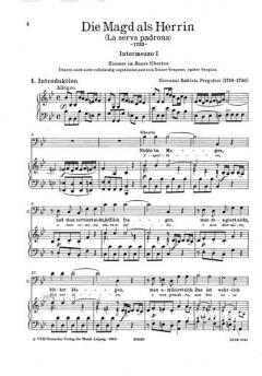 Die Magd als Herrin / La serva padrona von Giovanni Battista Pergolesi 