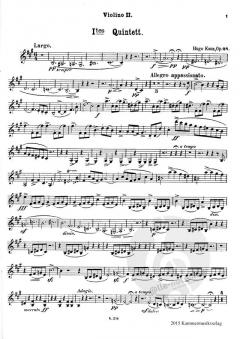 1. Quintett fis-Moll op. 28 von Hugo Kaun für 2 Violinen, Viola und 2 Violoncelli im Alle Noten Shop kaufen (Stimmensatz)