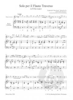 Sonate B-dur von Friedrich II. für Flöte und Basso continuo im Alle Noten Shop kaufen