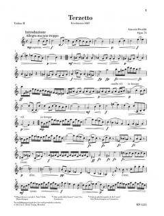 Terzetto C-dur op. 74 von Antonín Dvorák für 2 Violinen und Viola im Alle Noten Shop kaufen (Stimmensatz)