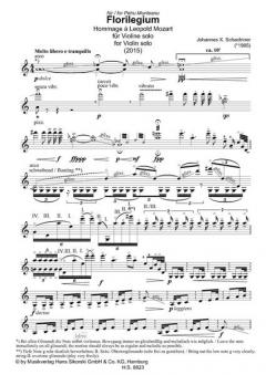 Florilegium für Violine solo (2015) von Johannes X. Schachtner im Alle Noten Shop kaufen