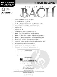 The Very Best Of Bach - Instrumental Play-Along for Trombone 