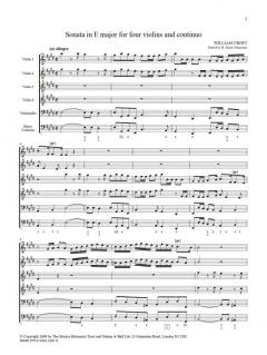 Sonata In E Major von William Croft 