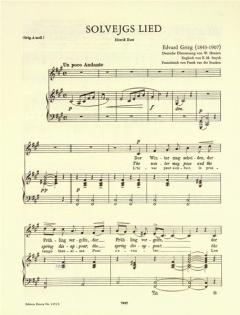 Solvejgs Lied für Alt/Bariton (tief) von Edvard Grieg 