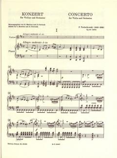 Konzert D-Dur op. 35 von Pjotr Iljitsch Tschaikowski 