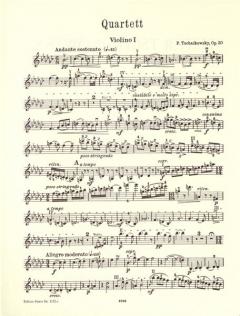 Streichquartett Nr. 3 es-moll op. 30 von Pjotr Iljitsch Tschaikowski im Alle Noten Shop kaufen (Stimmensatz)