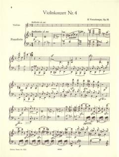 Konzert Nr. 4 d-Moll op. 31 von Henri Vieuxtemps für Violine und Orchester im Alle Noten Shop kaufen