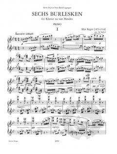 6 Burlesken op. 58 von Max Reger 
