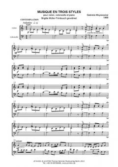 Musique en trois styles violon, vioncelle et piano (Gabriela Moyseowicz) 