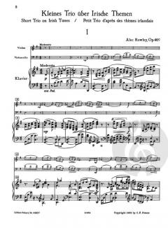 Klaviertrio über irische Volkslieder op. 46c (Alec Rowley) 