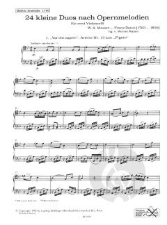 24 kleine Duos nach Opernmelodien Heft 2 von Wolfgang Amadeus Mozart 