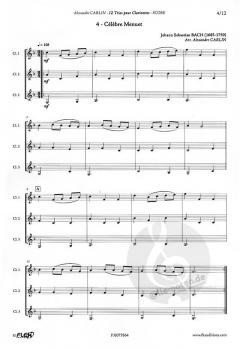 12 Clarinet Trio von Alexandre Carlin 