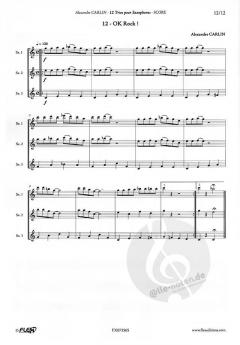 12 Saxophone Trio von Alexandre Carlin 