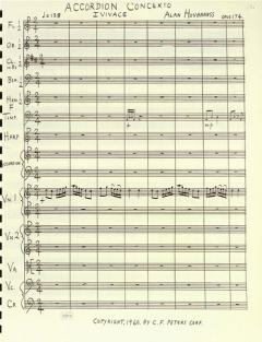 Konzert von Alan Hovhaness für Akkordeon op. 174 im Alle Noten Shop kaufen (Partitur)