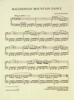 Macedonian Mountain Dance Op. 144 von Alan Hovhaness für Klavier im Alle Noten Shop kaufen