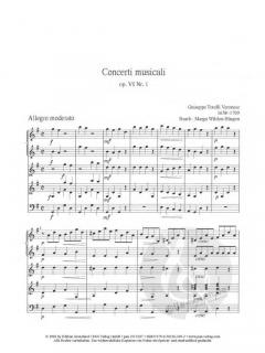 Concerti musicali op. 6 Nr. 1 von Giuseppe Torelli für Zupforchester (wahlweise Barock-Mandolinen-Ensemble) im Alle Noten Shop kaufen (Partitur)