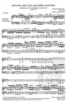 Erforsche mich, Gott, und erfahre mein Herz BWV 136 von Johann Sebastian Bach (Download) 