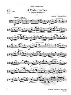 10 Viola-Studien op. 49 von Johannes Palaschko für vorgerückte Spieler im Alle Noten Shop kaufen
