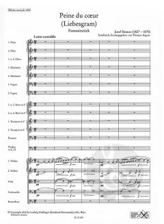 Peine du coeur - Liebesgram von Josef Strauss für Orchester - Erstdruck im Alle Noten Shop kaufen (Partitur)