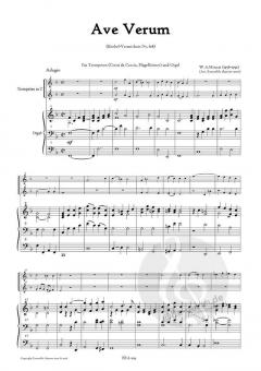 Ave Verum von Wolfgang Amadeus Mozart für 2 Trompeten und Orgel im Alle Noten Shop kaufen