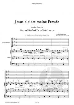 Jesus bleibet meine Freude von Johann Sebastian Bach für 3 Trompeten und Orgel im Alle Noten Shop kaufen