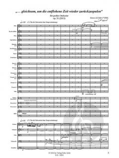 ... gleichsam, um die entflohene Zeit wieder zurückzuspulen' op. 31 von Simon Al-Odeh für großes Orchester im Alle Noten Shop kaufen (Partitur)