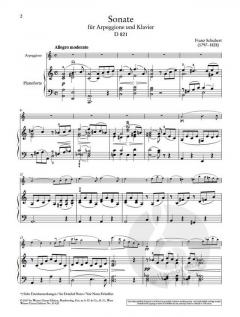 Sonate D 821 von Franz Schubert für Arpeggione und Klavier (Bearbeitung für Violine und Klavier) im Alle Noten Shop kaufen