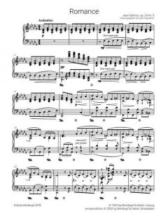 Romance Des-dur op. 24/9 von Jean Sibelius 
