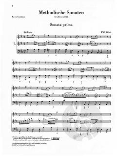 Methodische Sonaten 2 - Sonaten 7-12 von Georg Philipp Telemann für Flöte oder Violine und Continuo im Alle Noten Shop kaufen