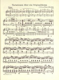 Variationen und Konzerte von Carl Maria von Weber 