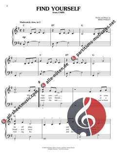 Cars - Easy Piano Collection 
