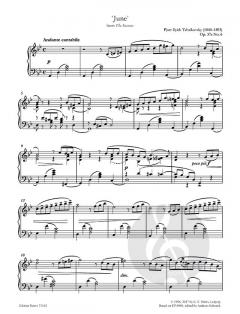 more than the score - Tchaikovsky: 'June' from 'The Seasons' von Pjotr Iljitsch Tschaikowski für Klavier solo im Alle Noten Shop kaufen