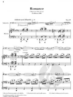 Romance A-dur op. 69 von Gabriel Fauré für Violoncello und Klavier mit bezeichneter und unbezeichneter Streicherstimme im Alle Noten Shop kaufen