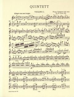 Quintett C-Dur op. 163 von Franz Schubert für 2 Violinen, Viola, 2 Celli im Alle Noten Shop kaufen (Stimmensatz)