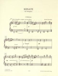 Sonate für Vibraphon von Harald Genzmer 