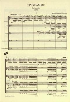 Epigramme op. 69a von Bertold Hummel für Streicher im Alle Noten Shop kaufen (Partitur)
