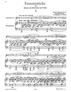 Fantasiestücke op. 73 von Robert Schumann 