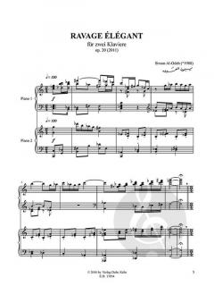 Ravage élégant von Simon Al-Odeh für zwei Klaviere op. 20 (2011) im Alle Noten Shop kaufen (Partitur)