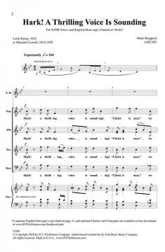Hark! A Thrilling Voice Is Sounding von Mark Shepperd (Download) 