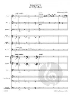 Konzert Nr. 2 Es-Dur von Johann Joseph Rösler für Klavier und Orchester im Alle Noten Shop kaufen (Partitur)