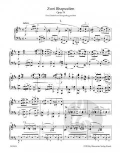 2 Rhapsodien für Klavier op. 79 von Johannes Brahms im Alle Noten Shop kaufen