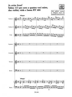 In Exitu Israel RV604 Score Salmo 113 Critical Edition (Michael Talbot) 