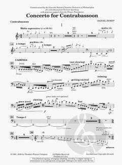 Concerto for Contrabassoon (Daniel Dorff) 