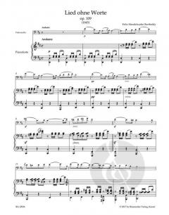Lied ohne Worte op. 109 von Felix Mendelssohn Bartholdy für Violoncello und Klavier im Alle Noten Shop kaufen